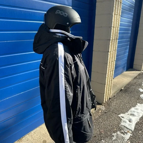 Bogner Mens Ski Snowboard Jacket Black w/white stripes Size XL 44 to 48 - Picture 10 of 12